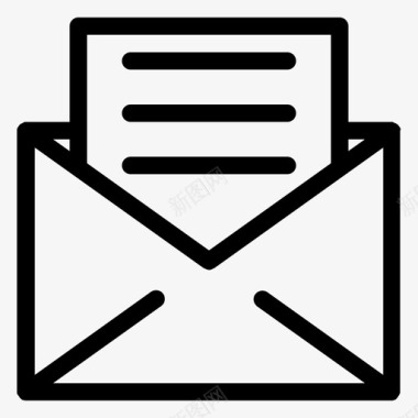 打开邮件电子邮件收件箱图标图标