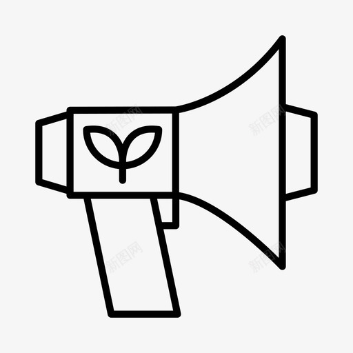 扩音器生态环境图标svg_新图网 https://ixintu.com 可持续性 扩音器 环境 生态 绿色 能源