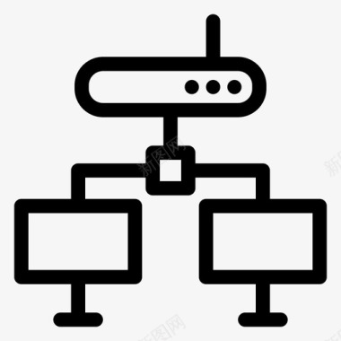 网络连接数据库以太网图标图标