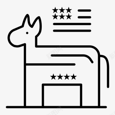 驴子美国人民主党人图标图标