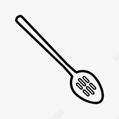 开槽勺子厨房用具图标图标
