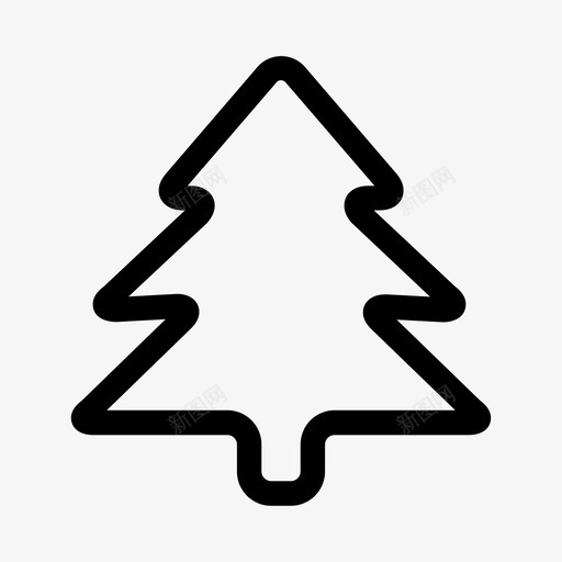圣诞树冷杉云杉图标svg_新图网 https://ixintu.com 云杉 冬天 冷杉 圣诞树
