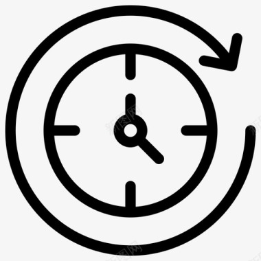 重新加载时间时钟反转延迟时间图标图标