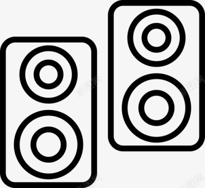 低音扬声器家具劳德图标图标