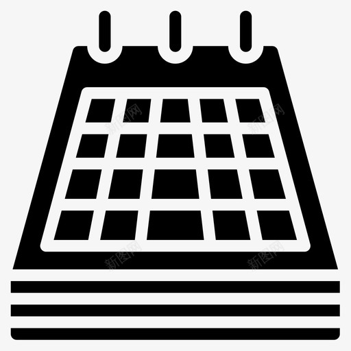 日历操作和提醒填充图标svg_新图网 https://ixintu.com 填充 操作和提醒 日历
