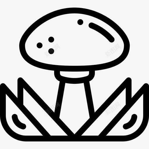 蘑菇秋季37线形图标svg_新图网 https://ixintu.com 秋季 线形 蘑菇