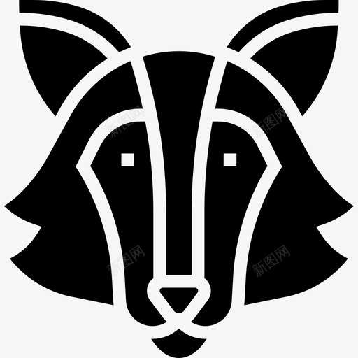 狼兽首2雕文图标svg_新图网 https://ixintu.com 兽首 雕文