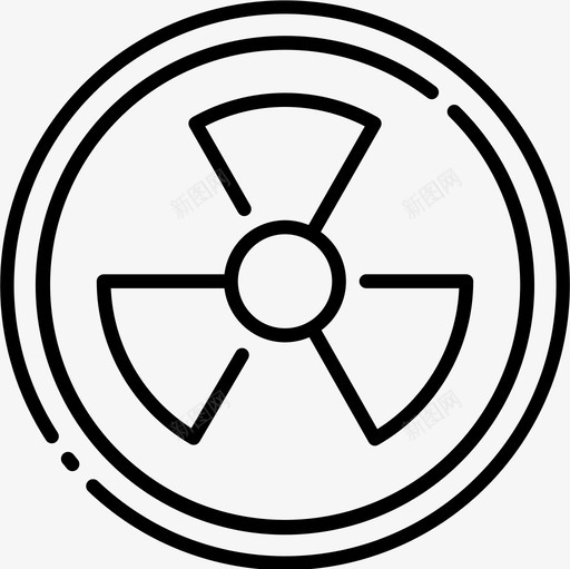 辐射灾难7线性图标svg_新图网 https://ixintu.com 灾难 线性 辐射