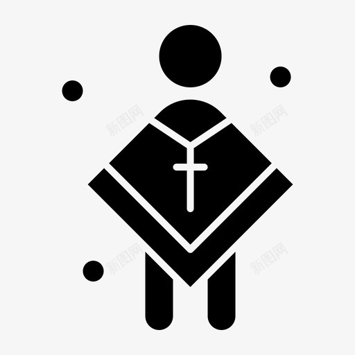 基督教徒教会男性图标svg_新图网 https://ixintu.com 东道主 传教士 基督教徒 教会 男性