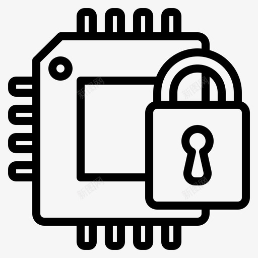 芯片保护电脑钥匙图标svg_新图网 https://ixintu.com 保护 安全 数据 数据管理 电脑 管理器 芯片 钥匙