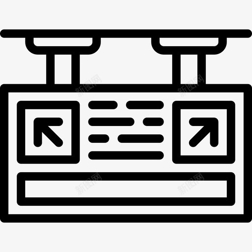 大门67号机场直线型图标svg_新图网 https://ixintu.com 67号机场 大门 直线型