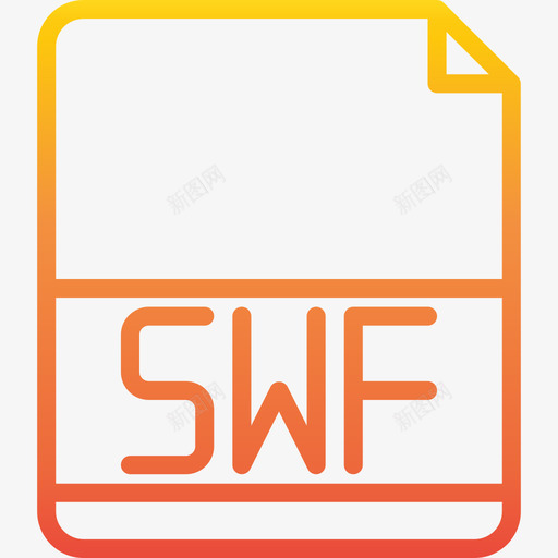 Swf文件扩展名渐变图标svg_新图网 https://ixintu.com Swf 扩展名 文件 渐变