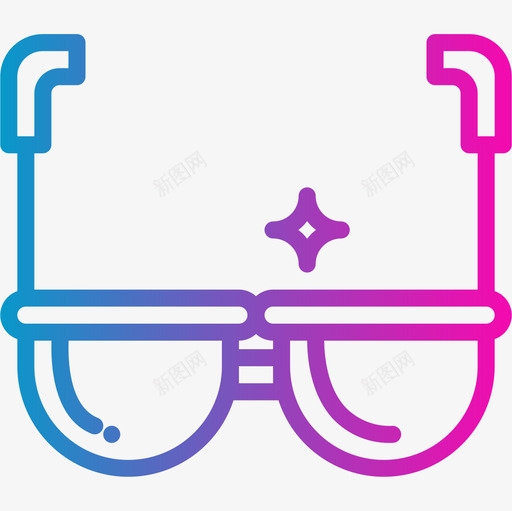 眼镜hipster17渐变色图标svg_新图网 https://ixintu.com hipster 变色 渐变 眼镜