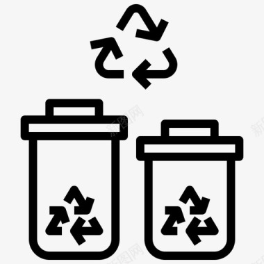 减少废物篮子垃圾箱图标图标