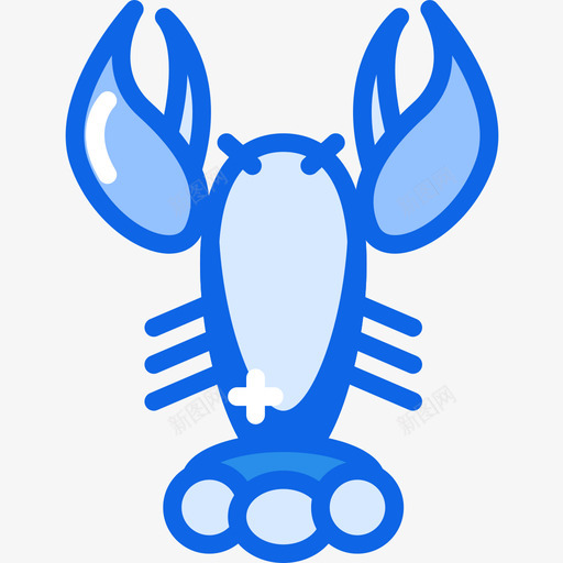 龙虾61号餐厅蓝色图标svg_新图网 https://ixintu.com 61号 蓝色 餐厅 龙虾
