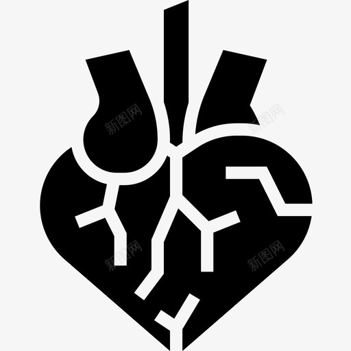 心脏人体器官4雕文图标svg_新图网 https://ixintu.com 人体 器官 心脏 雕文