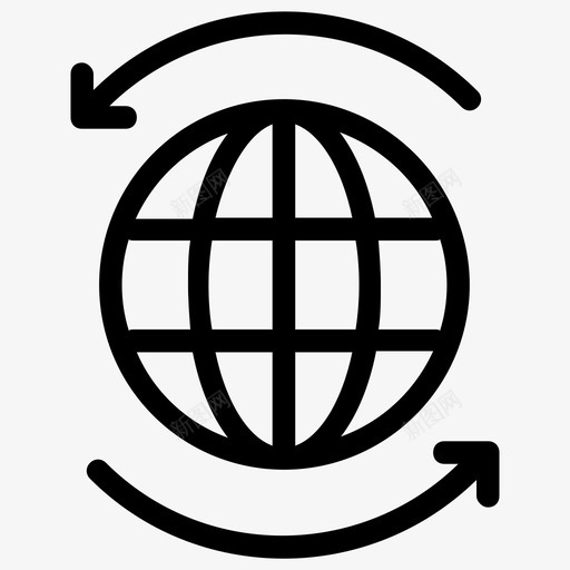 全球商务带箭头的环球商务国际商务图标svg_新图网 https://ixintu.com 全球 商务 国际商务 图标 环球 箭头 线路 组织 运营