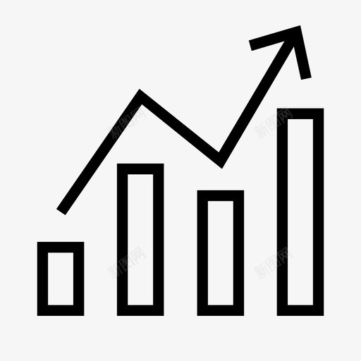 利润业务增长图标svg_新图网 https://ixintu.com 上升 业务 利润 增长 统计