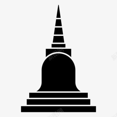斯韦安布努斯佛塔亚洲旅游佛教图标图标