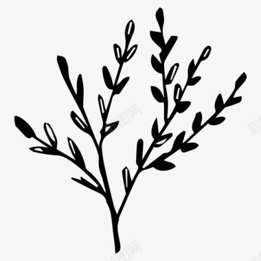 植物树枝自然图标图标