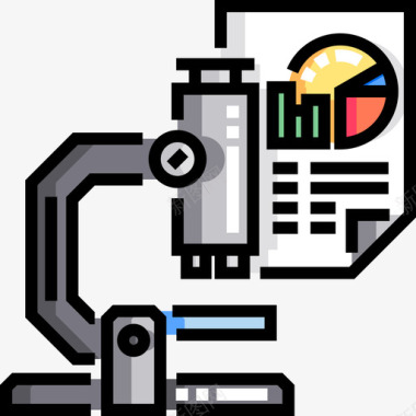 显微镜思维40线颜色图标图标