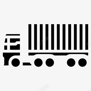 集装箱货物拖车图标图标