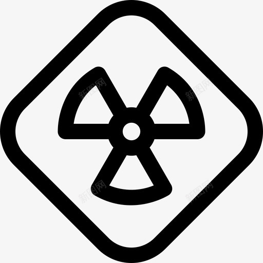 辐射核能2线性图标svg_新图网 https://ixintu.com 核能 线性 辐射
