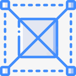 蓝色框架框架原型4蓝色图标高清图片