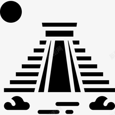 玛雅金字塔南美洲2填充图标图标