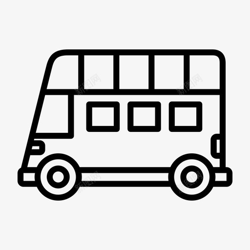 双层巴士运输车辆图标svg_新图网 https://ixintu.com 双层巴士 车辆 运输