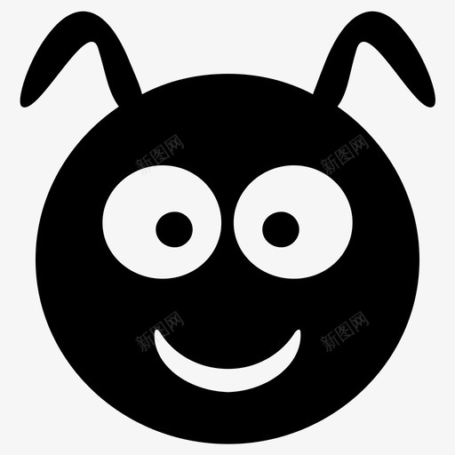 蚂蚁动物动物脸图标svg_新图网 https://ixintu.com 动物 可爱 爱的 玩具 蚂蚁