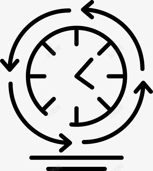 时钟小时分钟图标svg_新图网 https://ixintu.com 分钟 小时 时钟 时间