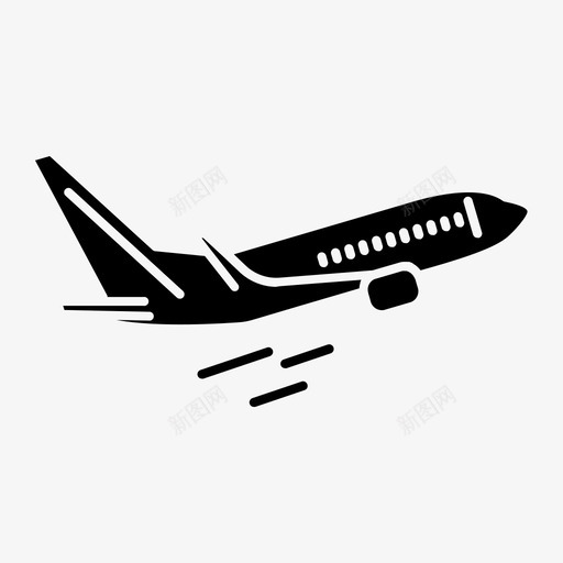 飞机飞行运输图标svg_新图网 https://ixintu.com 旅行 符号 车辆 运输 飞机 飞行