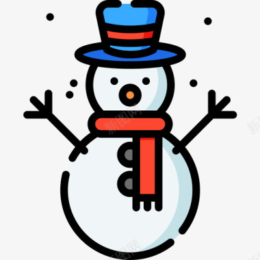 雪人天气157线条颜色图标图标