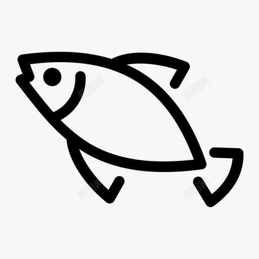 鱼动物河流图标svg_新图网 https://ixintu.com 动物 杂烩 沙丁鱼 河流 海鲜 鱼