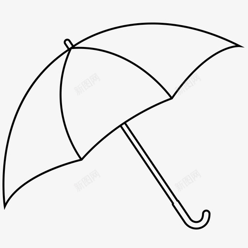 伞撑伞下雨图标svg_新图网 https://ixintu.com 下雨 天气 撑伞