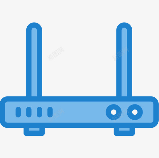 调制解调器电子设备4蓝色图标svg_新图网 https://ixintu.com 电子设备 蓝色 调制解调器
