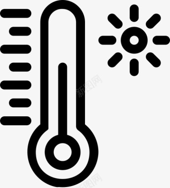 温度计夏季温度图标图标