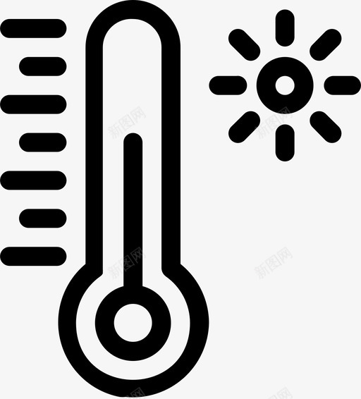 温度计夏季温度图标svg_新图网 https://ixintu.com 夏季 夏季和旅游线路图标 温度 温度计
