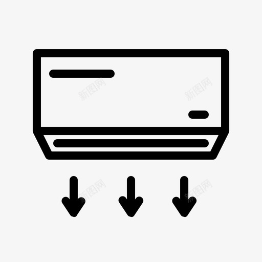 空调制冷电子图标svg_新图网 https://ixintu.com 制冷 温度 电子 电子设备 空调