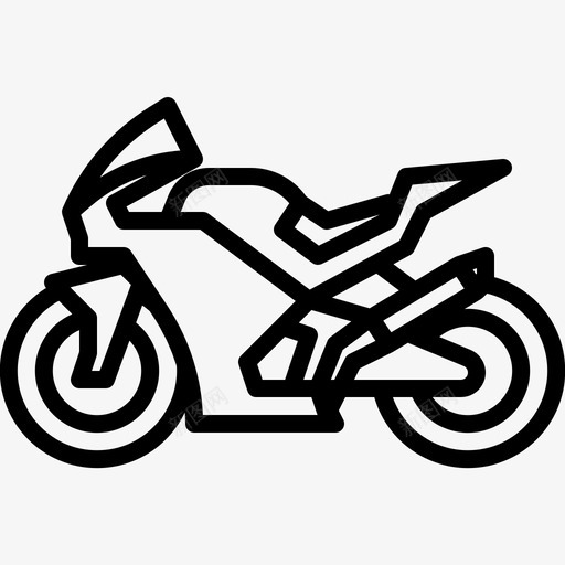 运动自行车摩托车交通工具图标svg_新图网 https://ixintu.com 交通工具 摩托车 运动自行车