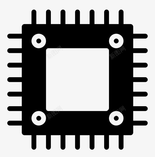 cpu芯片电子图标svg_新图网 https://ixintu.com cpu 处理器 字形电子 微控制器 电子 芯片