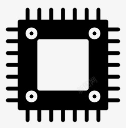 微控制器cpu芯片电子图标高清图片