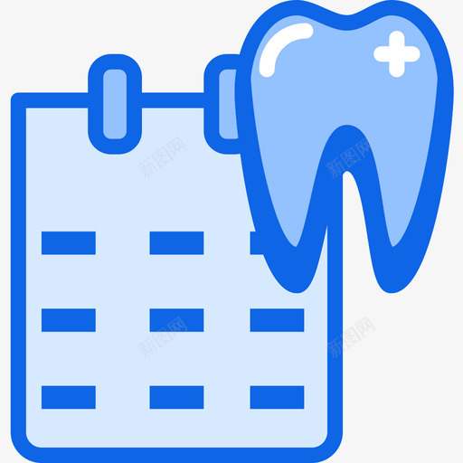 牙齿牙齿13蓝色图标svg_新图网 https://ixintu.com 牙齿 蓝色