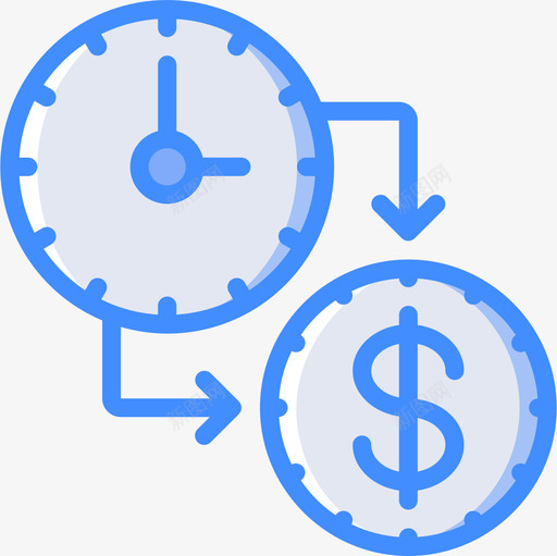 时间就是金钱时间管理32蓝色图标svg_新图网 https://ixintu.com 就是 时间 时间管理 蓝色 金钱