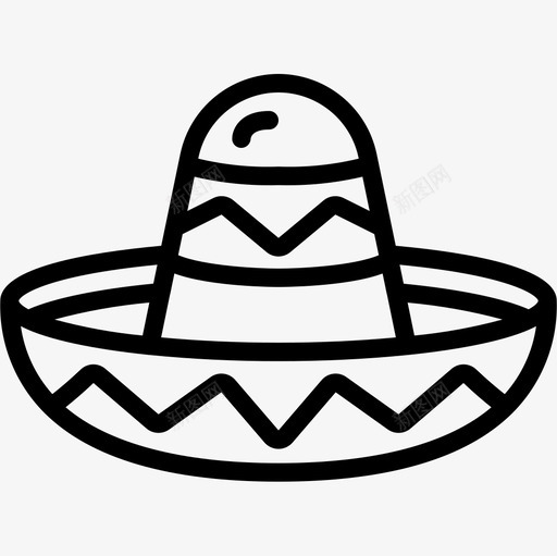 墨西哥帽南美直纹图标svg_新图网 https://ixintu.com 南美 墨西哥帽 直纹