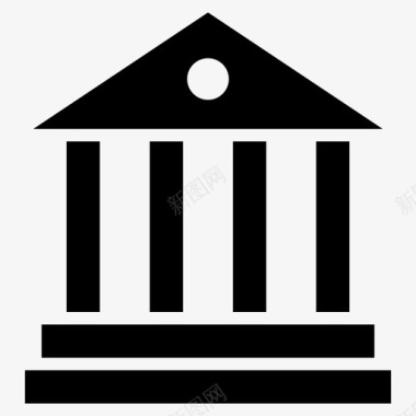 银行银行大楼银行服务图标图标