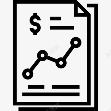 分析报告5线性图标图标