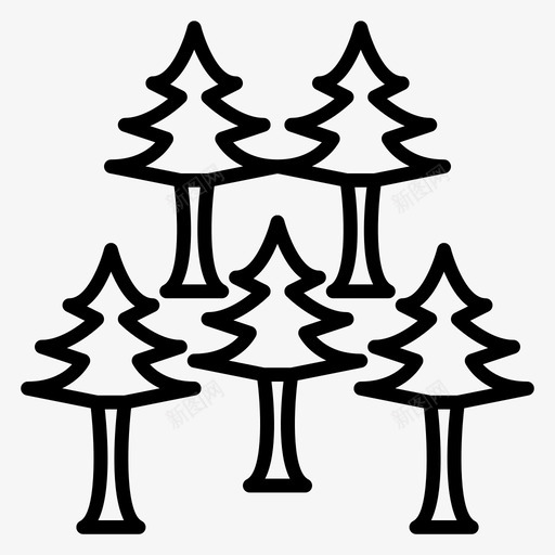 森林冒险树木图标svg_新图网 https://ixintu.com 冒险 树木 森林