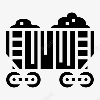 货物列车交货装运图标图标